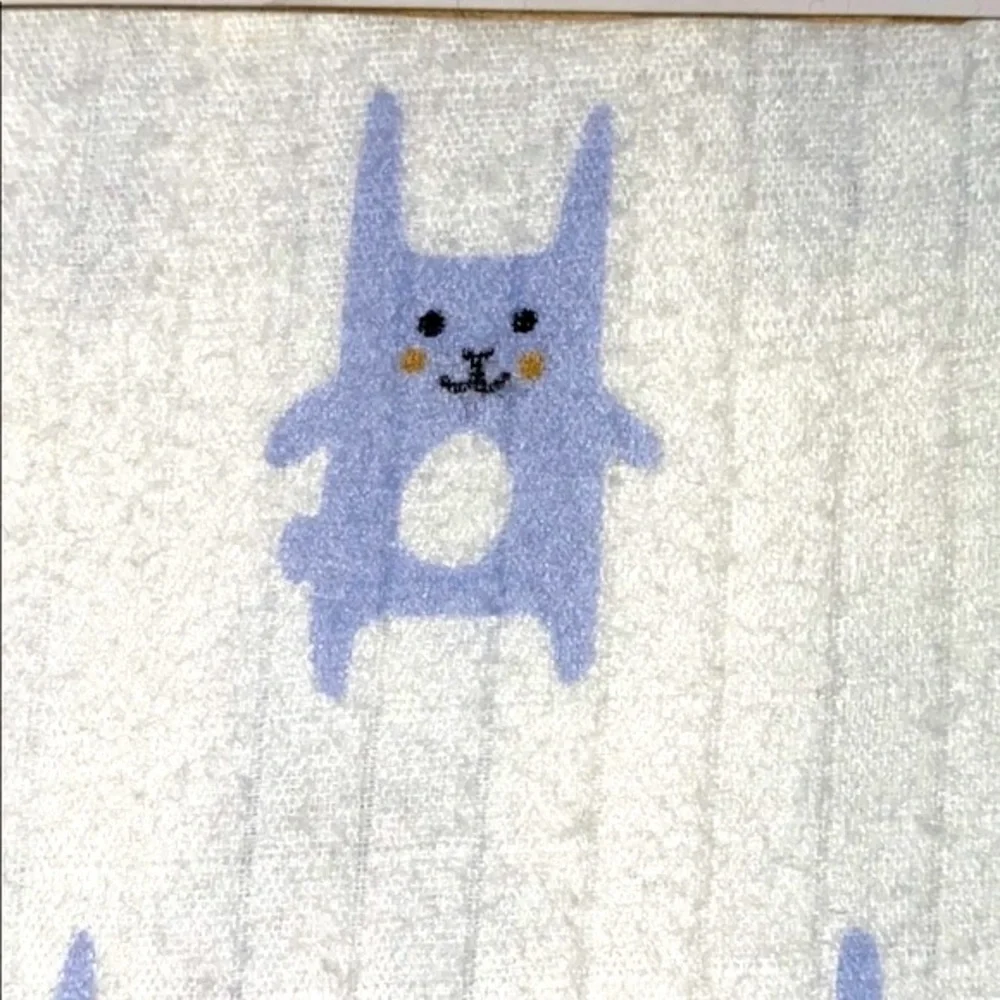 👶🏻 ADEN ANAIS MUSLIN FITTED CRIB SHEET BLUE BUNNY - Picture 5 of 7